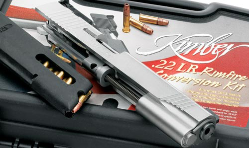Kimber 1100044 Pistol Conversion Kit Rimfire Target (Silver) - .22 LR, 5 in Barrel, Frame, Aluminum Slide, 10 Rd