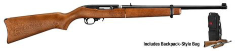 Ruger 10/22 Takedown Autoloading Rifle 11167, 22 Long Rifle, 18.5", Wood Stock, Black Finish, 10 Rd