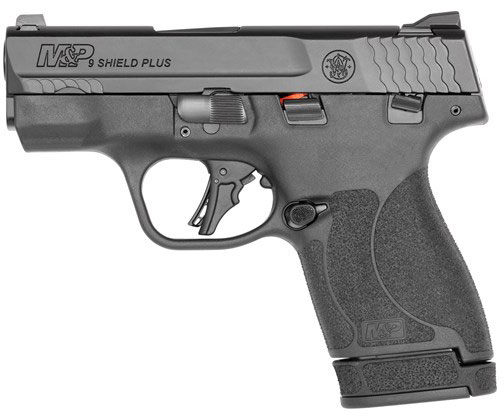 Smith & Wesson M&P9 Shield Plus Pistol 13246, 9mm, 3.1", Black Grips, Black Finish, 13 Rds