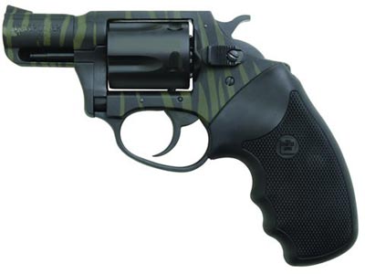 Charter Arms Tiger II Revolver 13825, 38 Special, 2", Rubber Grip, Green/Black Stripped Finish, 5 Rd