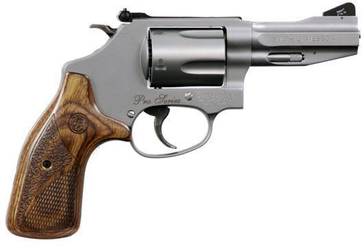 Smith & Wesson Model 60 Pro Series Revolver 178064, 38 Special, 3",  Wood Grip, Stainless Finish, 5 Rd