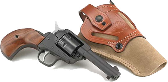 Ruger Wrangler Birdshead Revolver 2030, 22 LR, 3.75", Wood Grips, Black Cerakote Finish, 6 rd