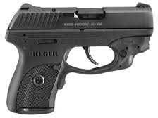 Ruger LC380 Crimson Trace Pistol 3230, 380 Automatic Colt Pistol (ACP), 3.12", Black Checkered Grip, Black Finish, 7 Rd