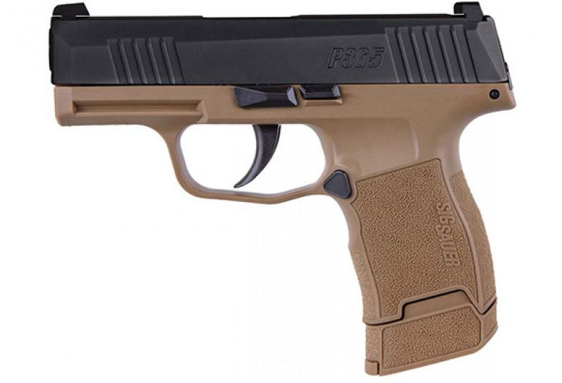 Sig P365 Tac-Pac Pistol 3659RTXR3COYTACPAC, 9mm, 3.1 in, Coyote Polymer Grip, Nitron Finish, X-Ray 3 Sights, 12 Rd
