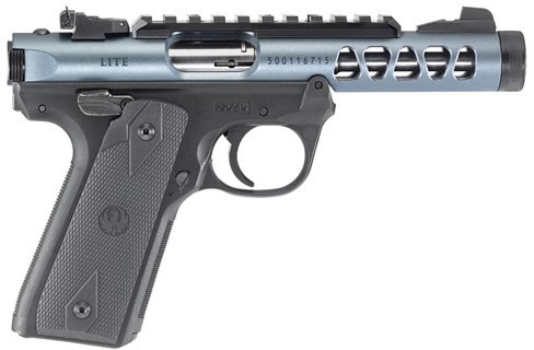 Ruger Mark IV 22/45 Lite Rimfire Pistol 43918, 22 LR, 4.4" Threaded, Black Polymer Grip, Diamond Gray Finish, 10 Rd