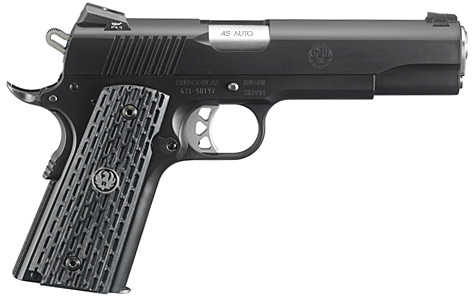 Ruger SR1911 Limited Edition Night Watchman Pistol 6709, 45 ACP, 5", Enhanced Micarta Grips, Black Nitride Finish, 8 Rds
