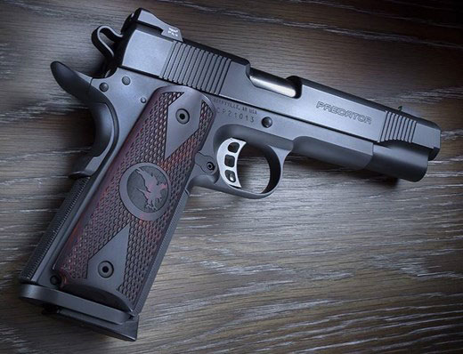 Nighthawk Custom Predator 9593, 45 ACP, 5", Thinned Cocobolo Grips, Black Nitride Finish, 8 Rds