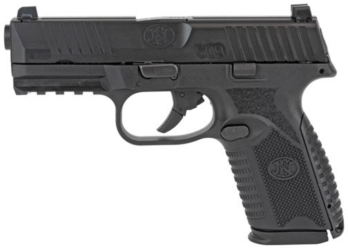 FN Herstal 509 Midsize Pistol 66100463, 9mm, 4 in, Black Polymer Grip, No Manual Safety, Black Finish, 15 Rd