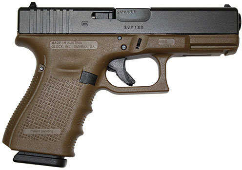 Glock 23 Gen4 Pistol PG2350203D, 40 S&W, 4.0 in, Flat Dark Earth Grip, Gas Nitride Finish, 13 Rd