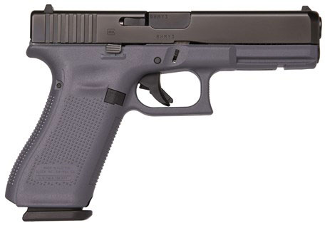Glock 17 Gen5 Pistol PA1750203GF, 9mm, 4.48 in, Gray Polymer Grip, Gas Nitride Finish, Fixed Sights, 17 Rds