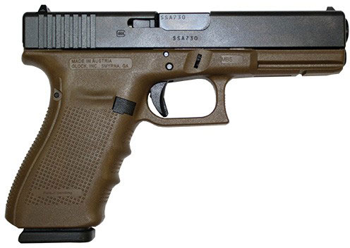 Glock 21 Gen4 Pistol PG2150203D, 45 ACP, 4.6 in, Flat Dark Earth Grip, Gas Nitride Finish, 13 Rd