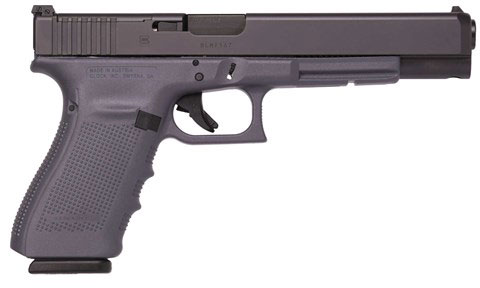 Glock 40 Gen4 Modular Optic System Pistol PG4030103MOSGF, 10mm, 6", Gray Polymer Grips, Black Finish, 15 Rds