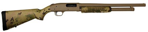 Mossberg 500 Persuader Pump Action Shotgun 50425, 12 Gauge, 18.5" Barrel, 3" Chamber, Camo Stock, Flat Dark Earth Finish