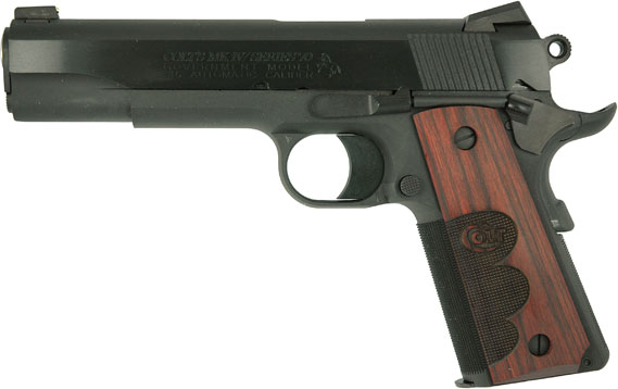 Colt Wiley Clapp Government Pistol O1911WC, 45 ACP, 5 in, Custom Grips, Blue Finish, 8 Rd