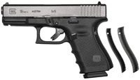 Glock 19 Gen4 Modular Optic System Pistol PG1950203MOS, 9mm, 4.02 in, Polymer Grip, Matte Black Finish, 15 Rd