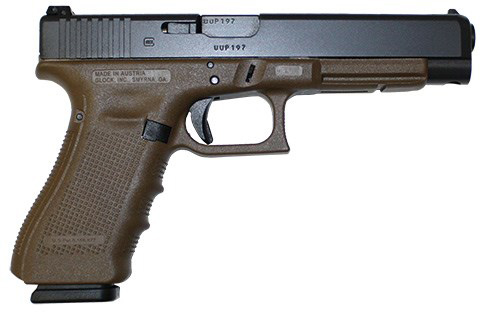 Glock 35 Gen4 Limited Ed Pistol PG3530103D, 40 S&W, 5.32 in, Flat Dark Earth Synthetic Grip, Gas Nitride Finish, 10 Rd