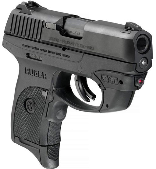 Ruger LC9S Pro Striker Fire Crimson Trace Pistol 3250, 9mm, 3.1", Black Laser Grips, Blue Finish, 7 Rds