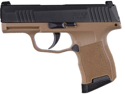 Sig P365 Pistol 3659BXR3VP, 9mm, 3.1 in, FDE Polymer Grip, Nitron Finish, X-Ray 3 Sights, 10Rd