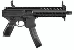 Sig MPX-P Semi-Auto Pistol MPX-P-9KM, 9mm, 8", Black Synthetic Grips, Black Finish, Keymod Rail 30 Rd