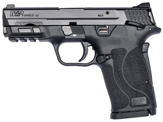 Smith & Wesson M&P Shield EZ M2.0 Pistol 13001, 9mm, 3.6 in, Textured Polymer Grip, Black Finish, 8 Rd, Night Sights