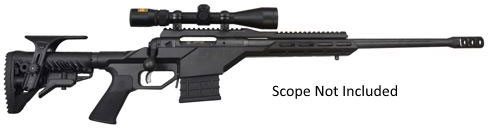 Savage 110 BA Stealth Bolt Action Rifle 22640, 338 Lapua Magnum, 24 in, Synthetic Magpul Stock, Black Finish, 5 Rd