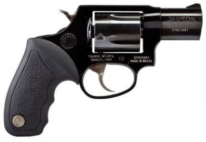 Taurus 85CH UltraLite Revolver 2850021ULCH, 38 Special, 2", Soft Rubber Grip, Blue Steel Finish, 5 Rd