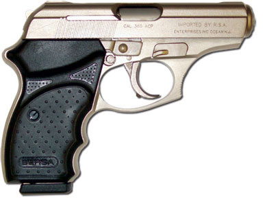 Bersa Thunder 380 Conceal Carry Semi-Auto Pistol, 380 ACP, 3.25", Stock, Nickel Finish