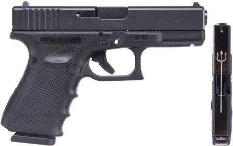 Glock 19 Gen4 Navy Seals Pistol UG1950503NS, 9mm, 4.02 in, Polymer Grip,  High Polished Blued Finish, 15 Rd, Made in USA