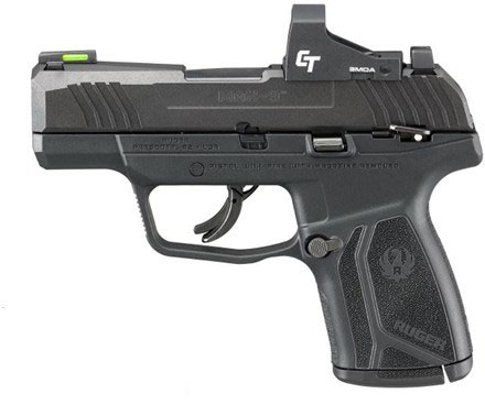Ruger 3504 Max-9 Crimson Trace Red Dot Pistol 3504, 9mm, 3.2 in, Black Polymer Grip, Blue Finish, 12 Rds