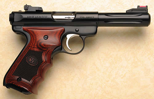Ruger Mark III Semi-Auto Pistol 10134, 22 LR , 4.5", Altamont Grips, Blue Finish
