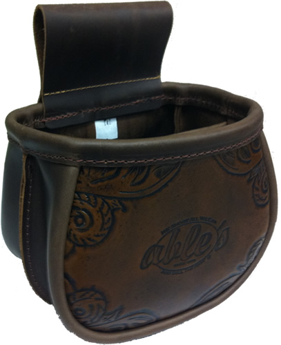 Lonesome Charlie's Rounded Leather Pouch w/Tooled Front (142T)