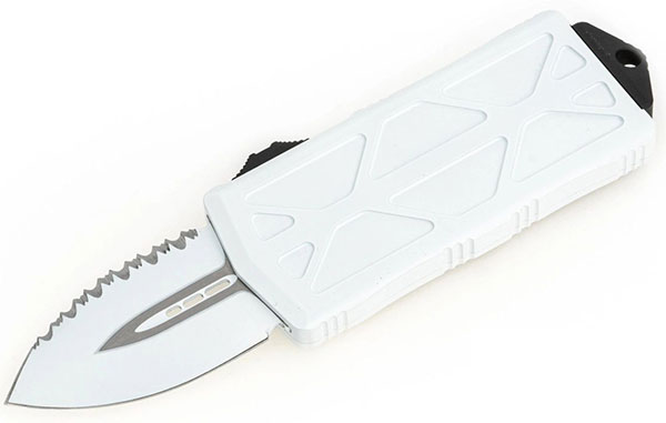 Microtech Exocet Out-The-Front Automatic Knife, Double Partially Serrated Edge, Stormtrooper (157-3ST)