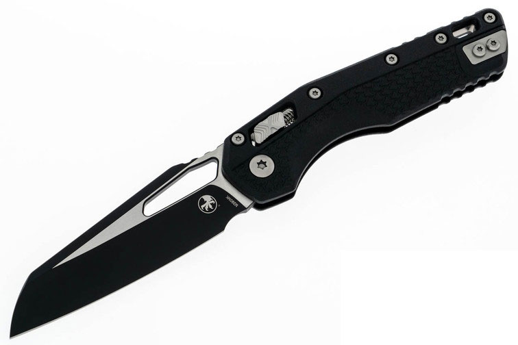 Microtech MSI Folding Knife, Standard Edge, Black Polymer Grip (210T-1PMBK)
