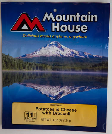 Mountain House Potatoes & Cheese with Broccoli Pouch Entree 53162, 4.37 oz, 2.5 Servings, Freeze Dried
