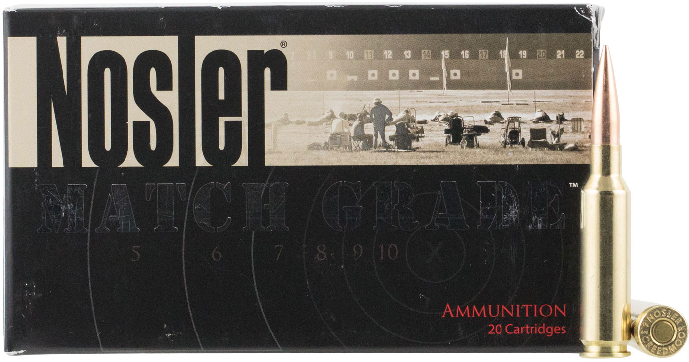 Nosler Match Grade Rifle Ammunition 60115, 6.5 Creedmoor, RDF HPBT, 140 Gr, 2650 fps, 20 Rds