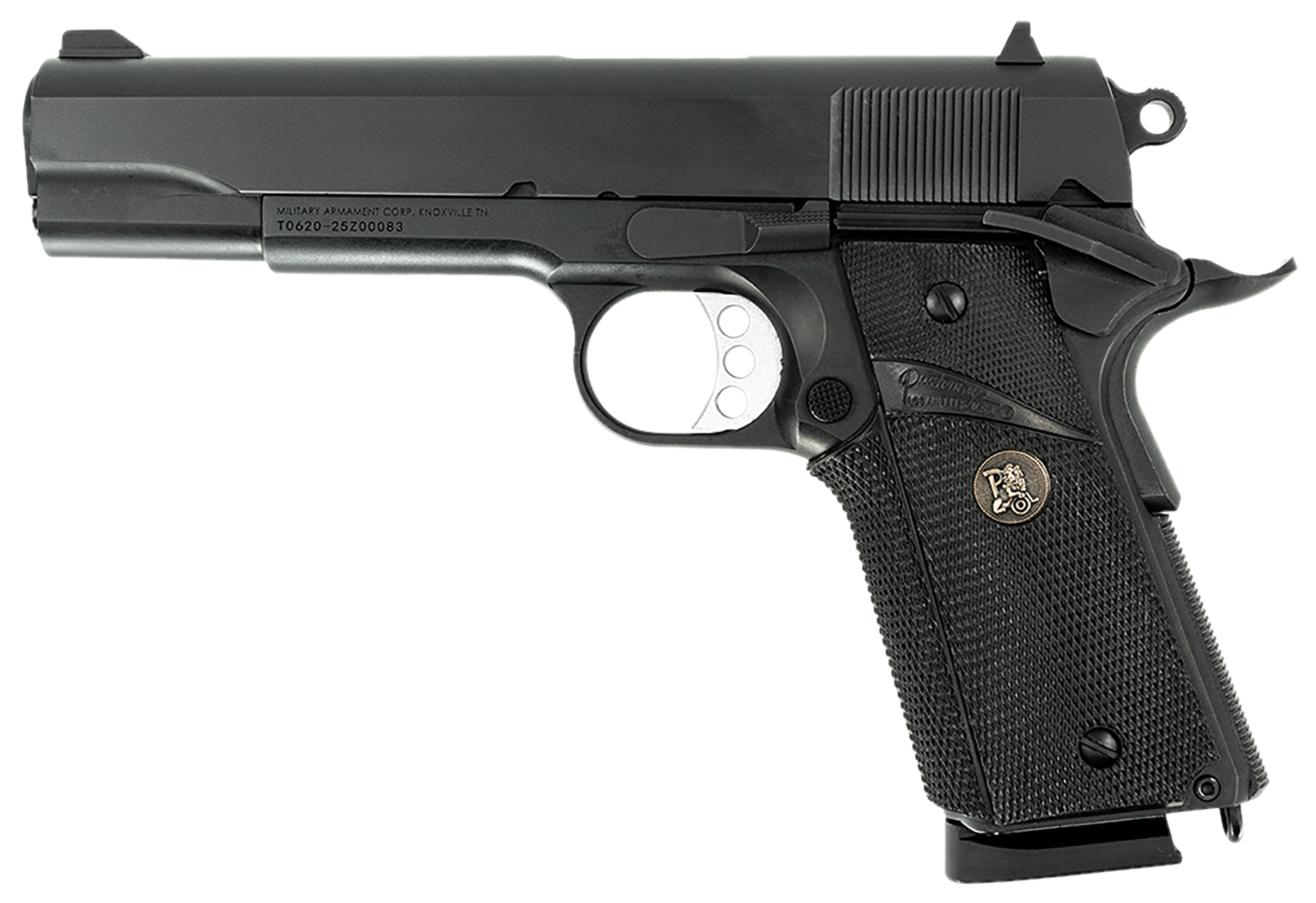 Tisas 1911 Meusoc Pistol 10100575, 45 ACP, 5in, Black Pachmayr