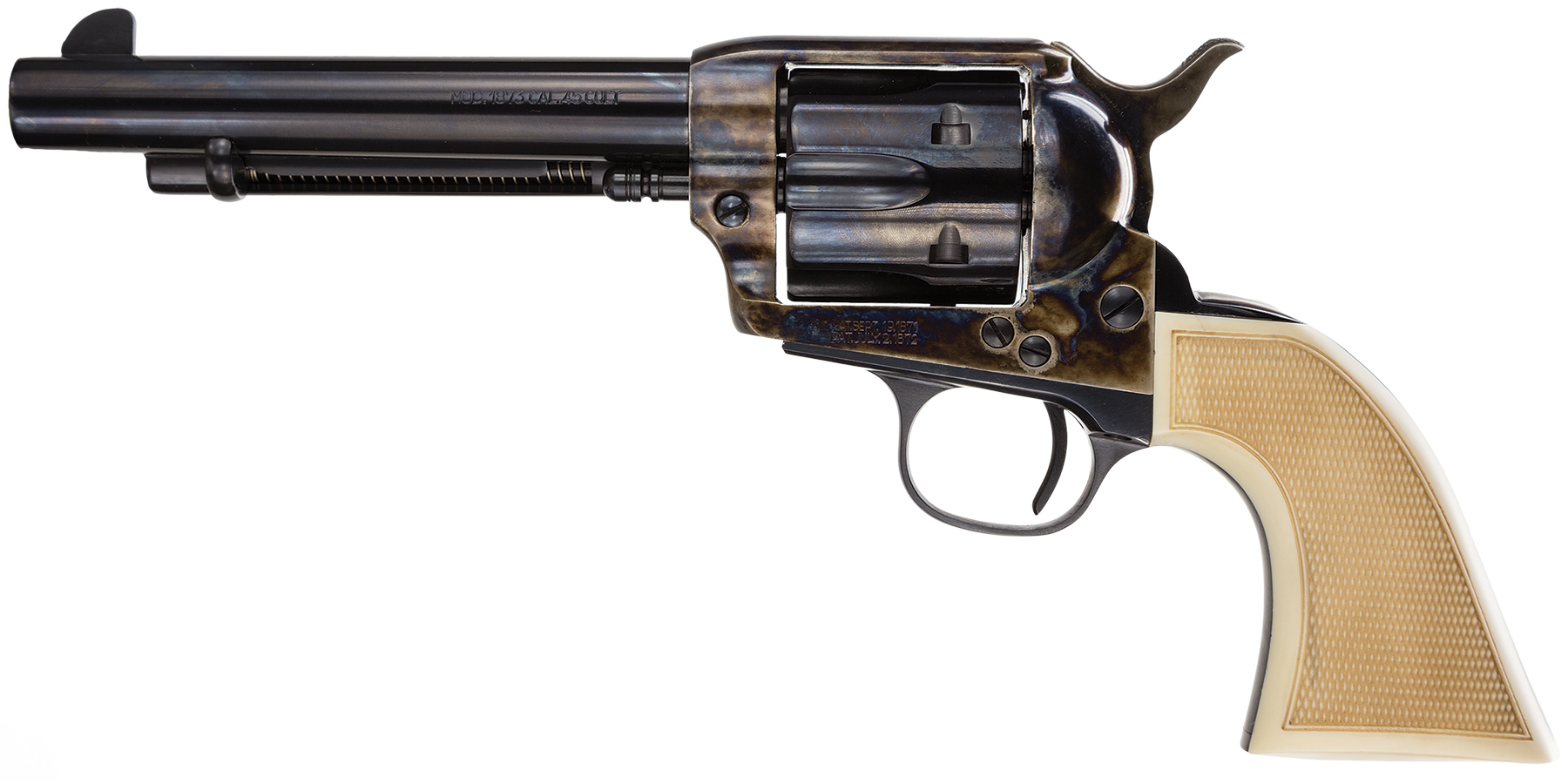 Taylors Marshall Revolver 555127, 45 Colt, 5.5 in, White PVC Grip