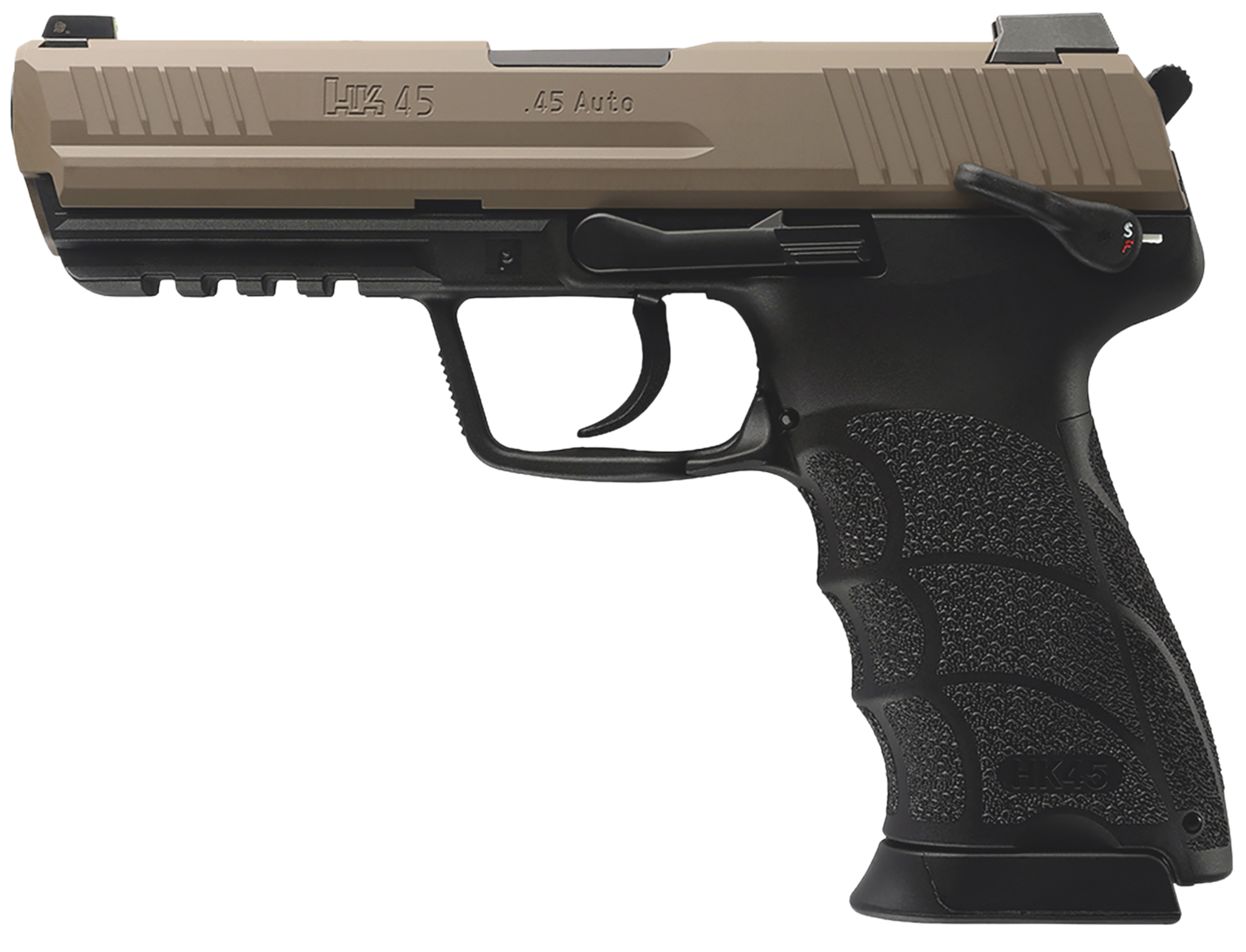 Heckler & Koch HK45 V1 Pistol 81001208, 45 ACP, 4.46in, Flat Dark