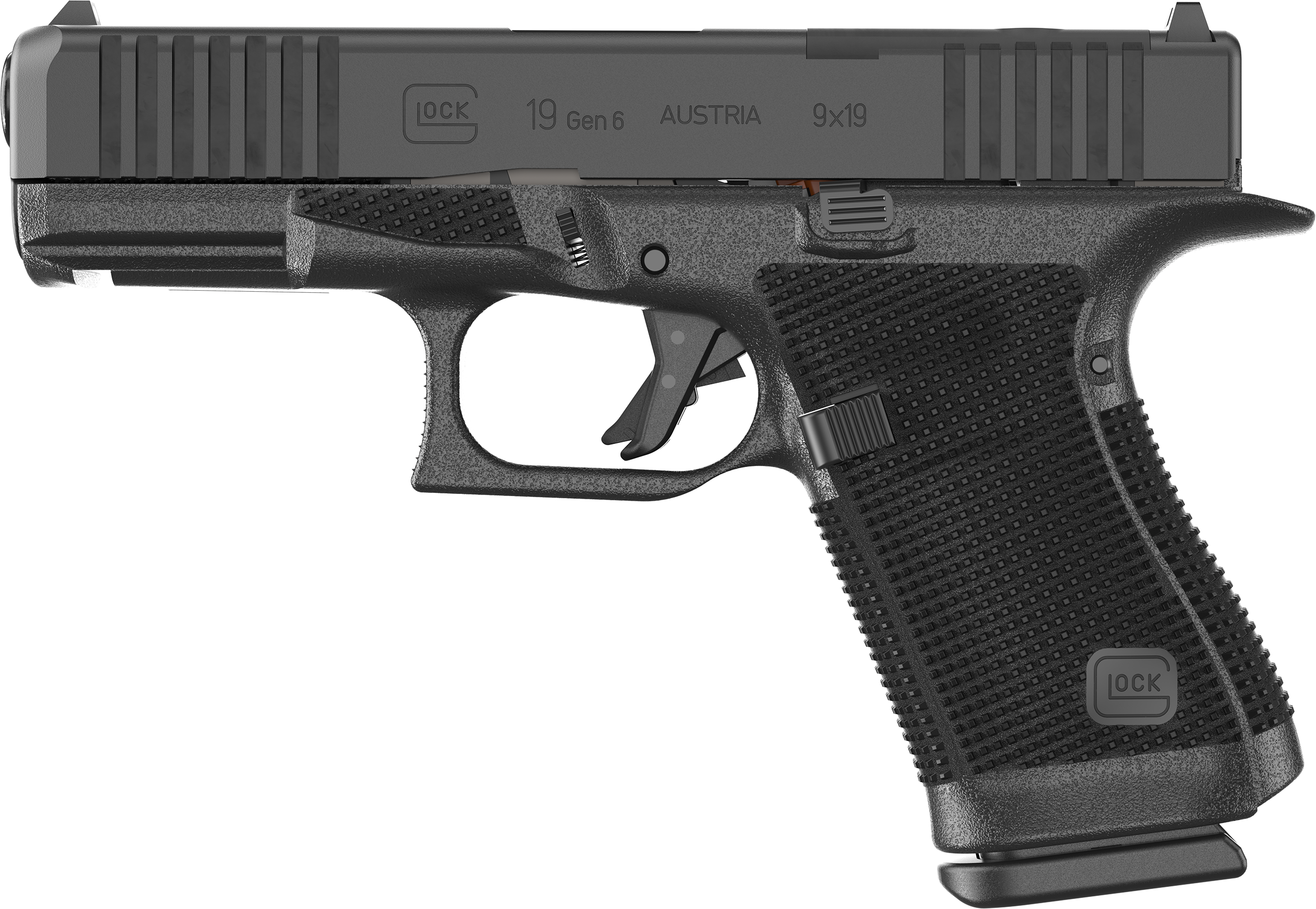 Glock 19 Gen6 MOS 9mm Pistol, 15 Rds - Able Ammo