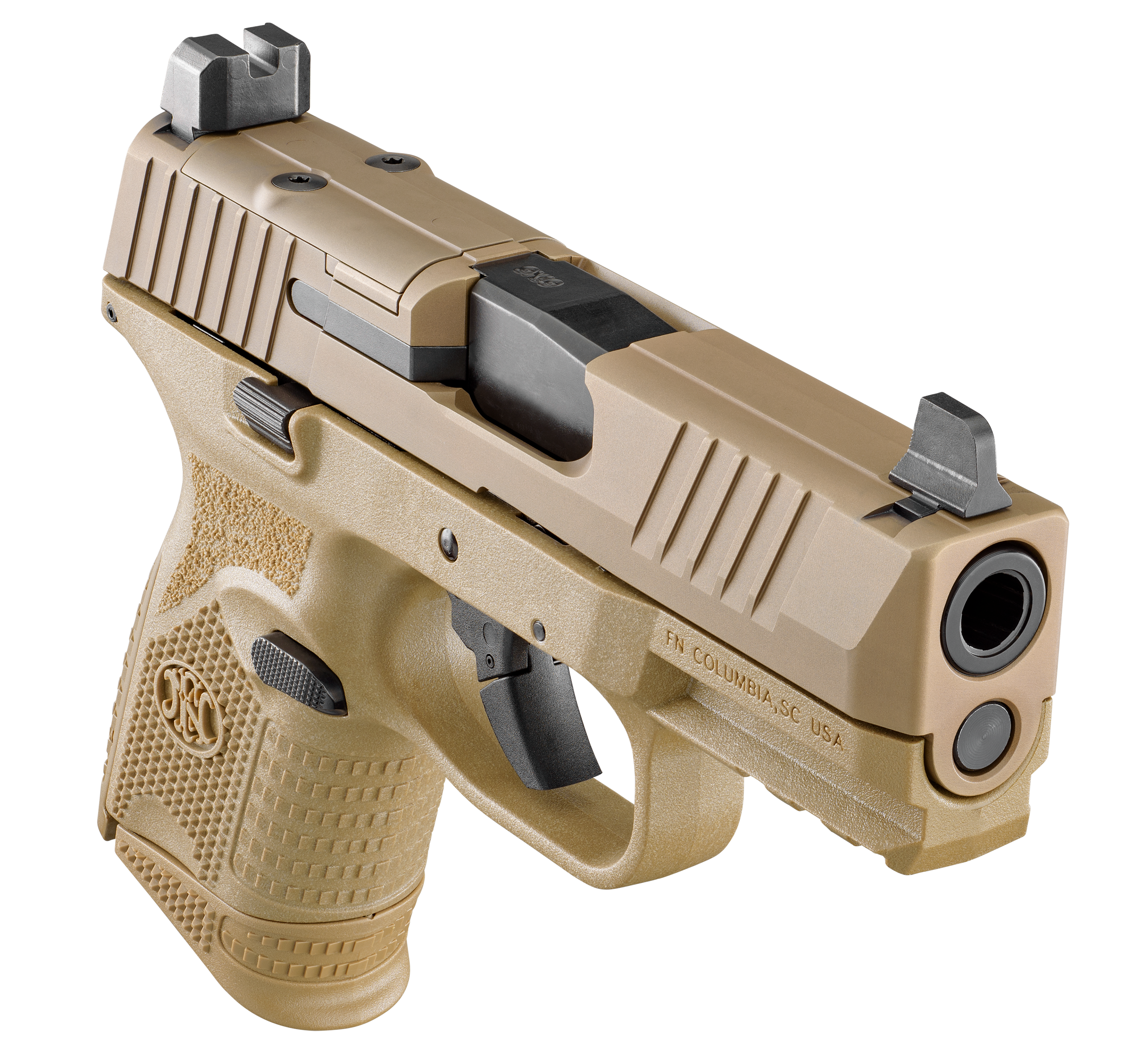 FN Herstal 509C Pistol 66100574, 9mm, 3.7 in, FDE Polymer Grip, No