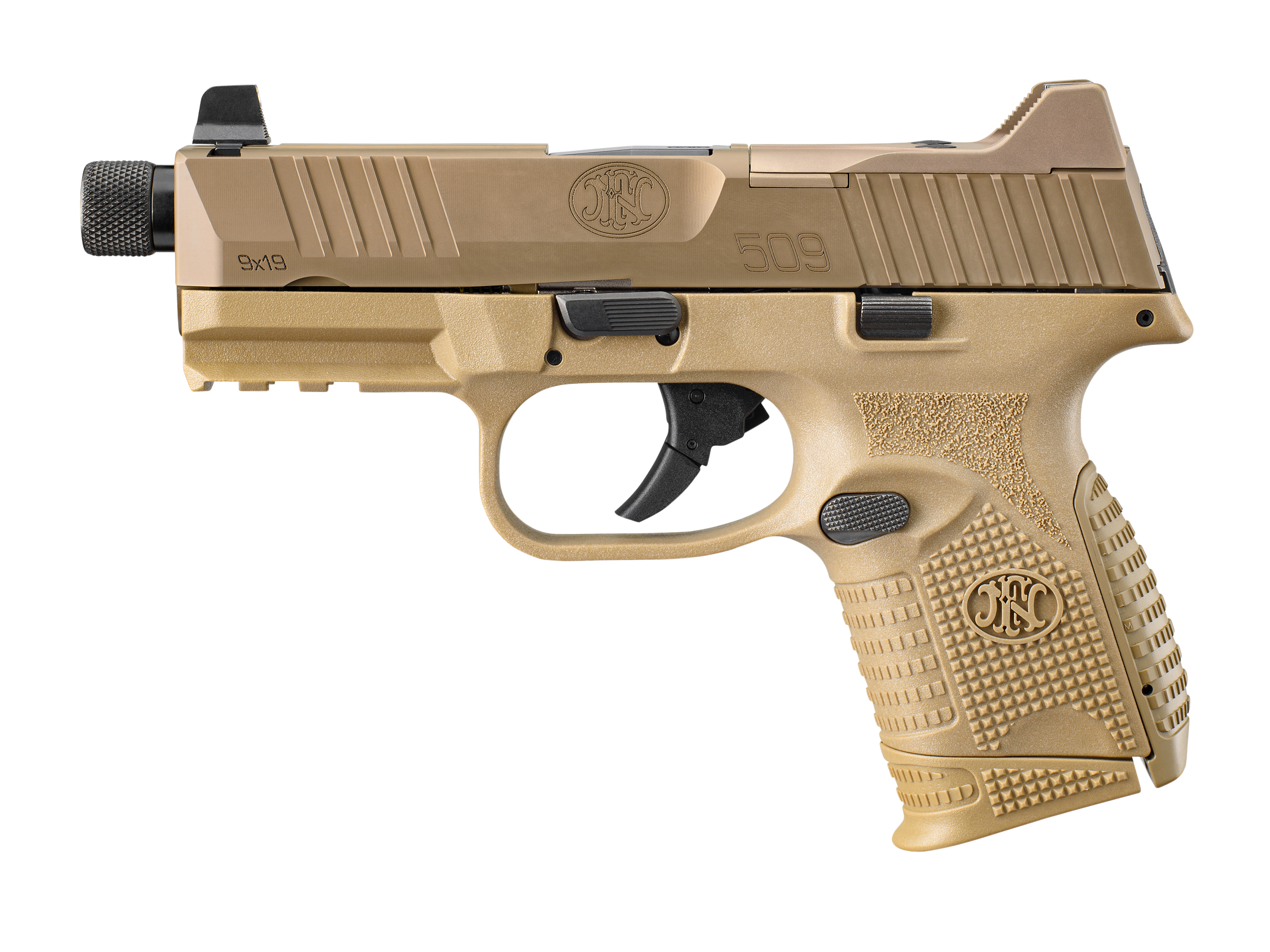 FN Herstal 509C Tactical Pistol 66100780, 9mm, 4.32 in, FDE