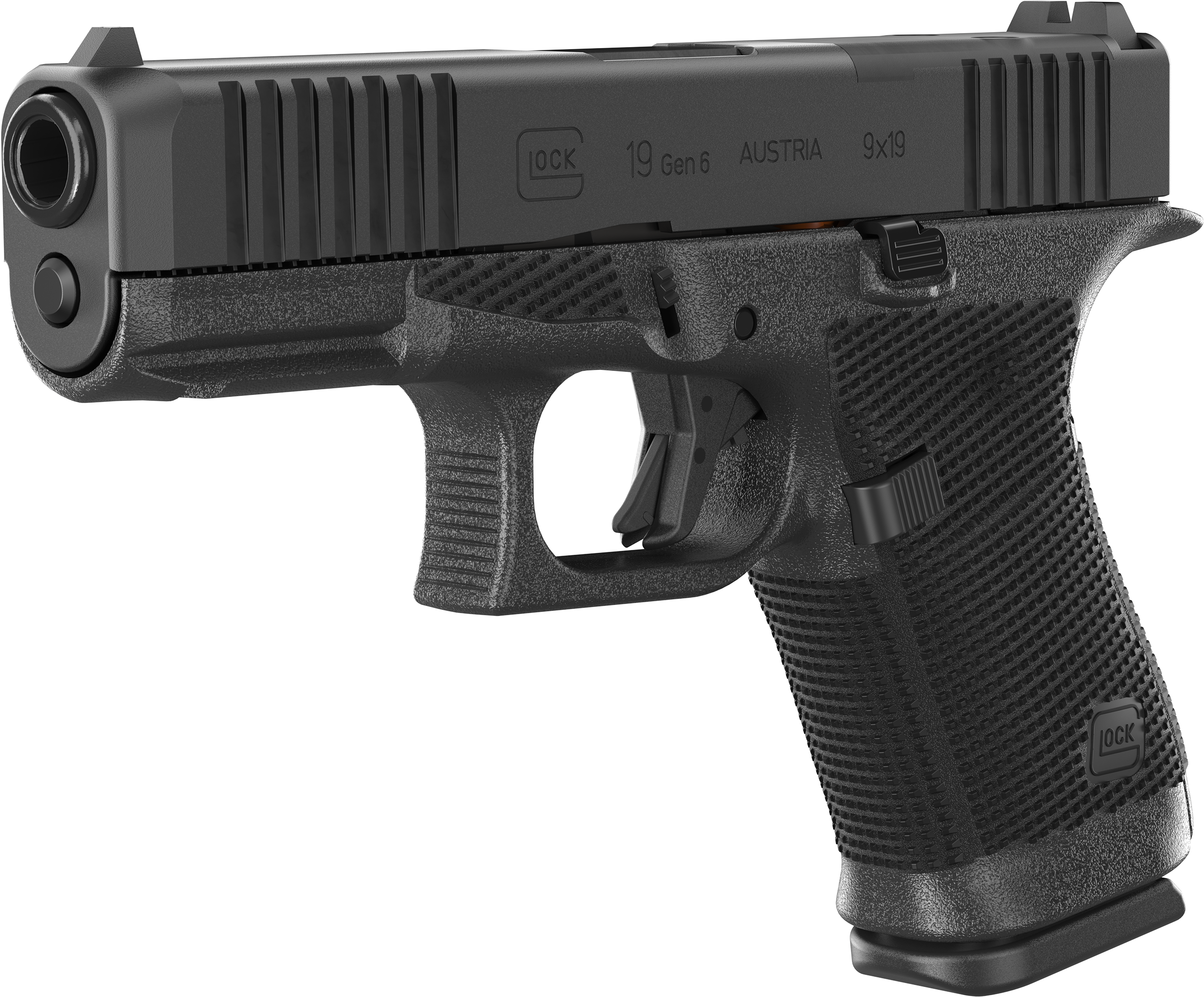 Glock 19 Gen6 MOS 9mm Pistol, 15 Rds - Able Ammo