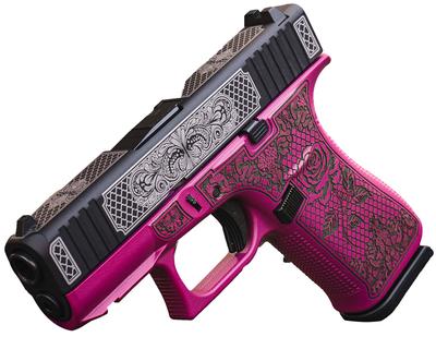 Glock G43X Pistol UX4350204FRNGLBC, 9mm, 3.41in, Black Cherry Lace