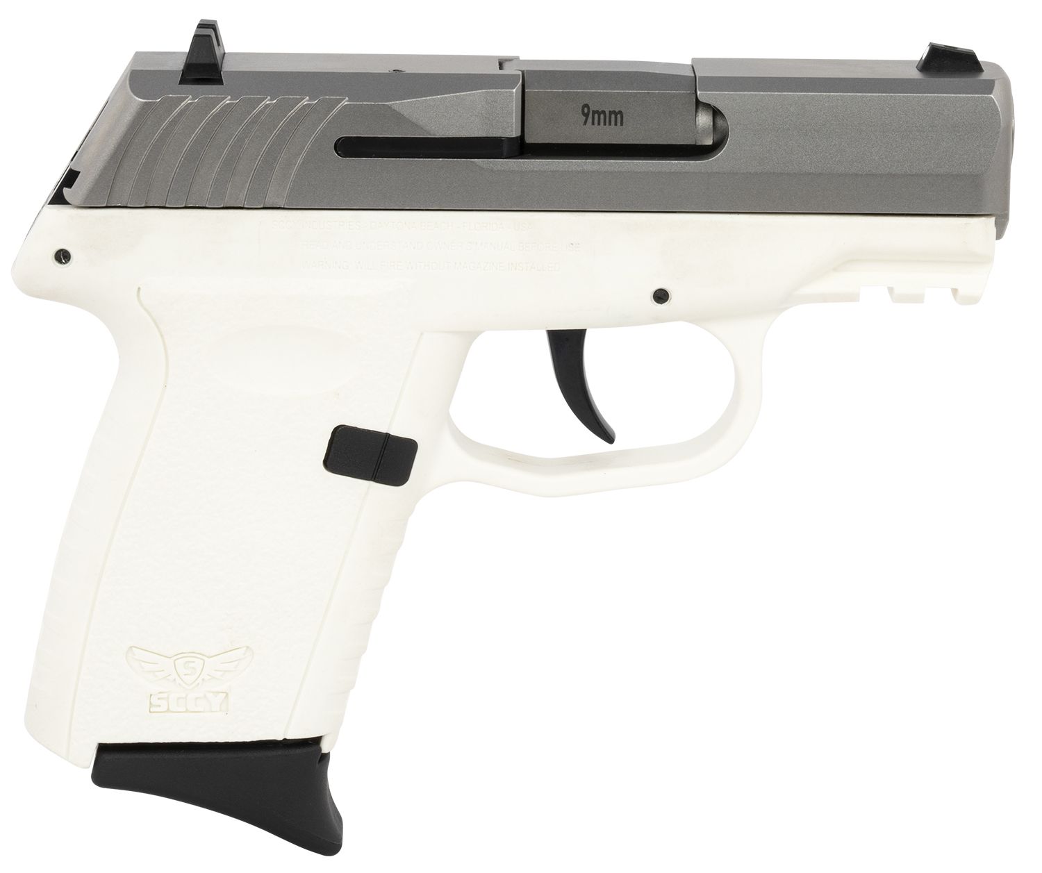 SCCY Industries CPX-2 Gen3 Pistol CPX2TTWTG3, 9mm Luger, 3.10in, Polymer Grips, White Finish, 10 Rds