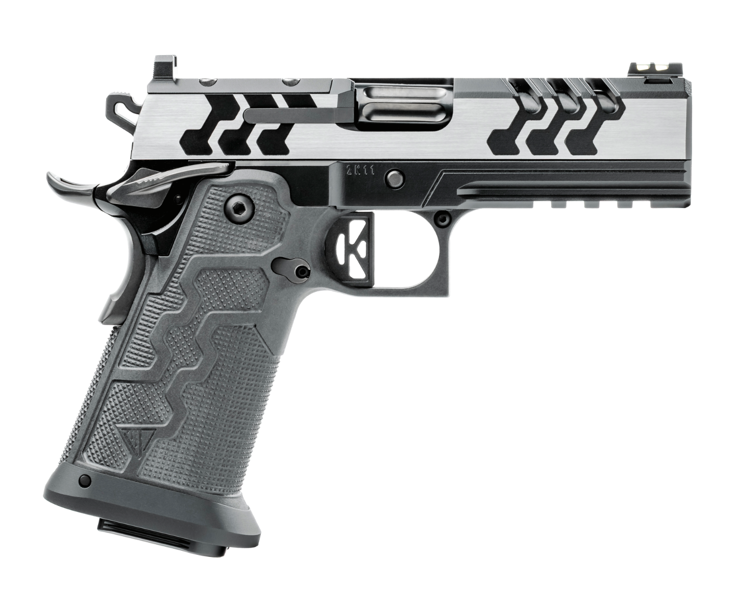Kimber 2K11 Pro Eclipse Pistol 3500082, 9mm, 4.25", MJD Black Grips, Matte Kim Pro Black Finish, Brushed Stainless Slide, Optic Ready, 19+1