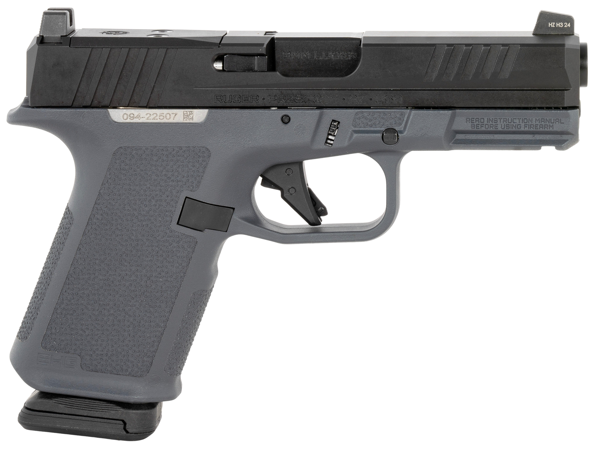 Ruger RXM Pistol 19400, 9mm, 4 in, Magpul EHG Gray Frame, Nitride Slide, Optics Ready, 15 Rd