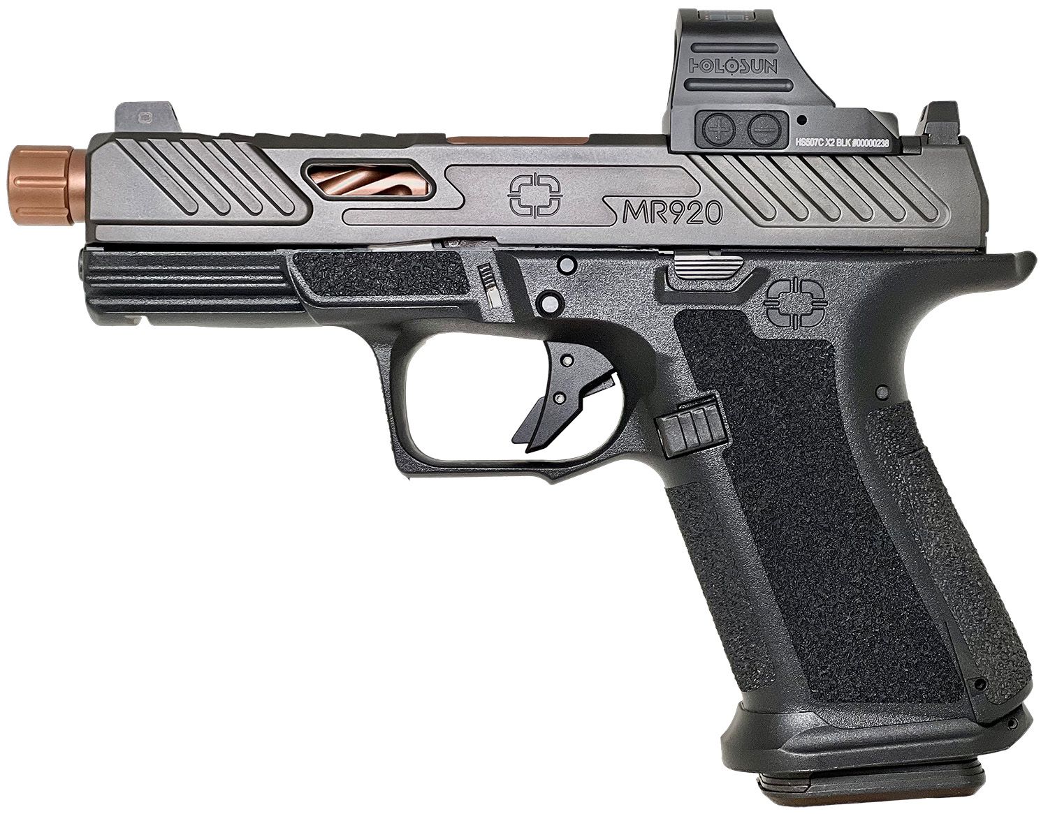 Shadow Systems MR920 Elite w/Optic Optic Ready Pistol SS1009H, 9mm Luger, 4.50in, Black Interchangeable Backstrap, Black Finish, 15 Rds