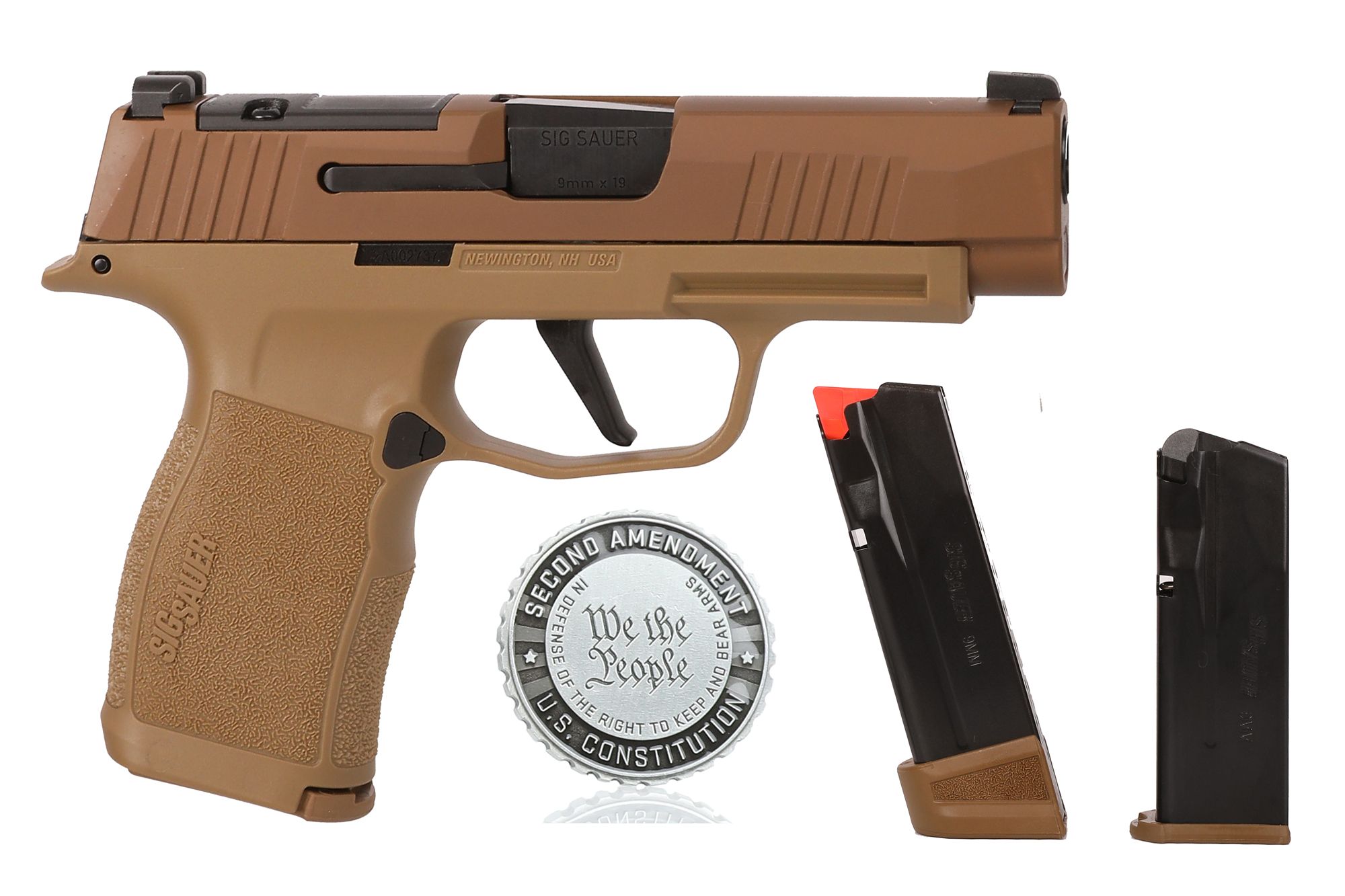 Sig Sauer  P365 XL 2A Optic Ready Pistol 365XL-9-CXR3P-2A, 9mm, 3.7in, Coyote Polymer Grip, 17 Rds