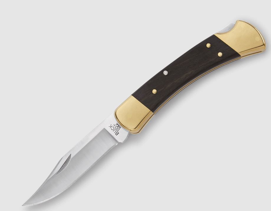 Buck Knives 0110BRS-B 110 Folding Hunter Knife, 420HC steel, Clip Blade with a Nail Notch