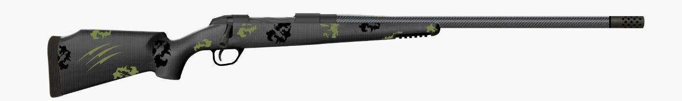 Fierce Carbon Rage Rifle FCRG7PRC22BF, 7mm PRC, 22" Carbon Barrel, Carbon Fiber Stock, Black/Forest Finish, 3 Rd